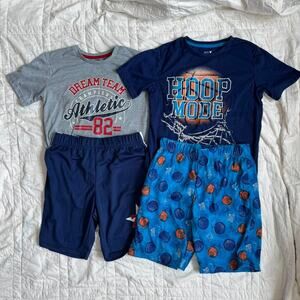 Max & olivia boys sports pajamas size medium 8 10 casual summer loungewear